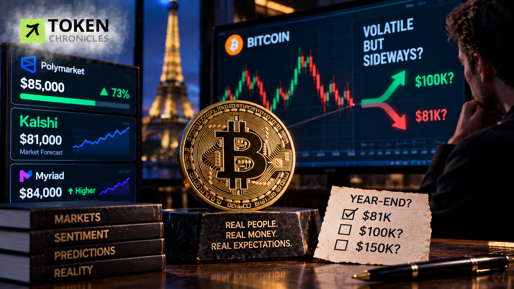 Bitcoin Year-End Forecasts Turn Cautious as Prediction Markets Target $81K–$85K