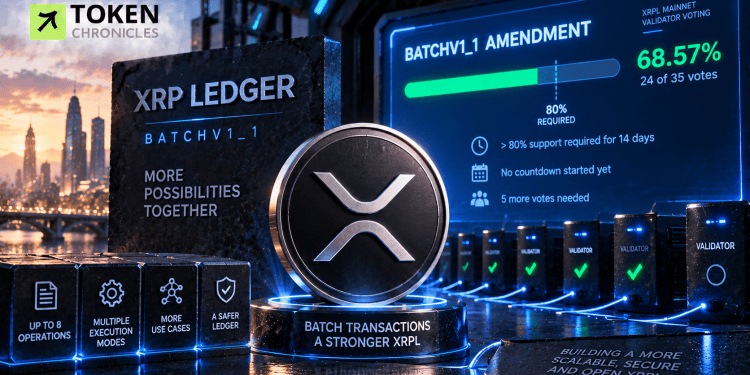 XRP Ledger Batch Upgrade Stalls Below 80% Validator Threshold